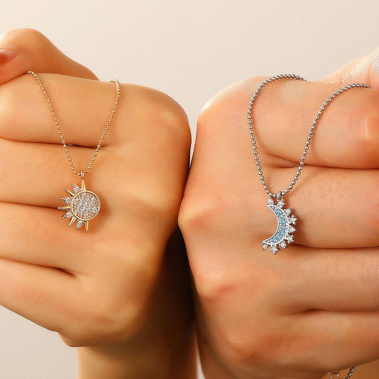 Collares Sol y Luna Eclipse Pareja