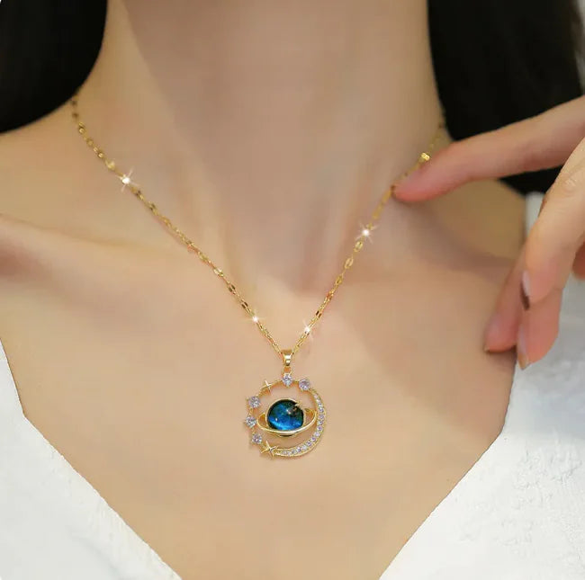 Celestial Charm Astronaut Necklace