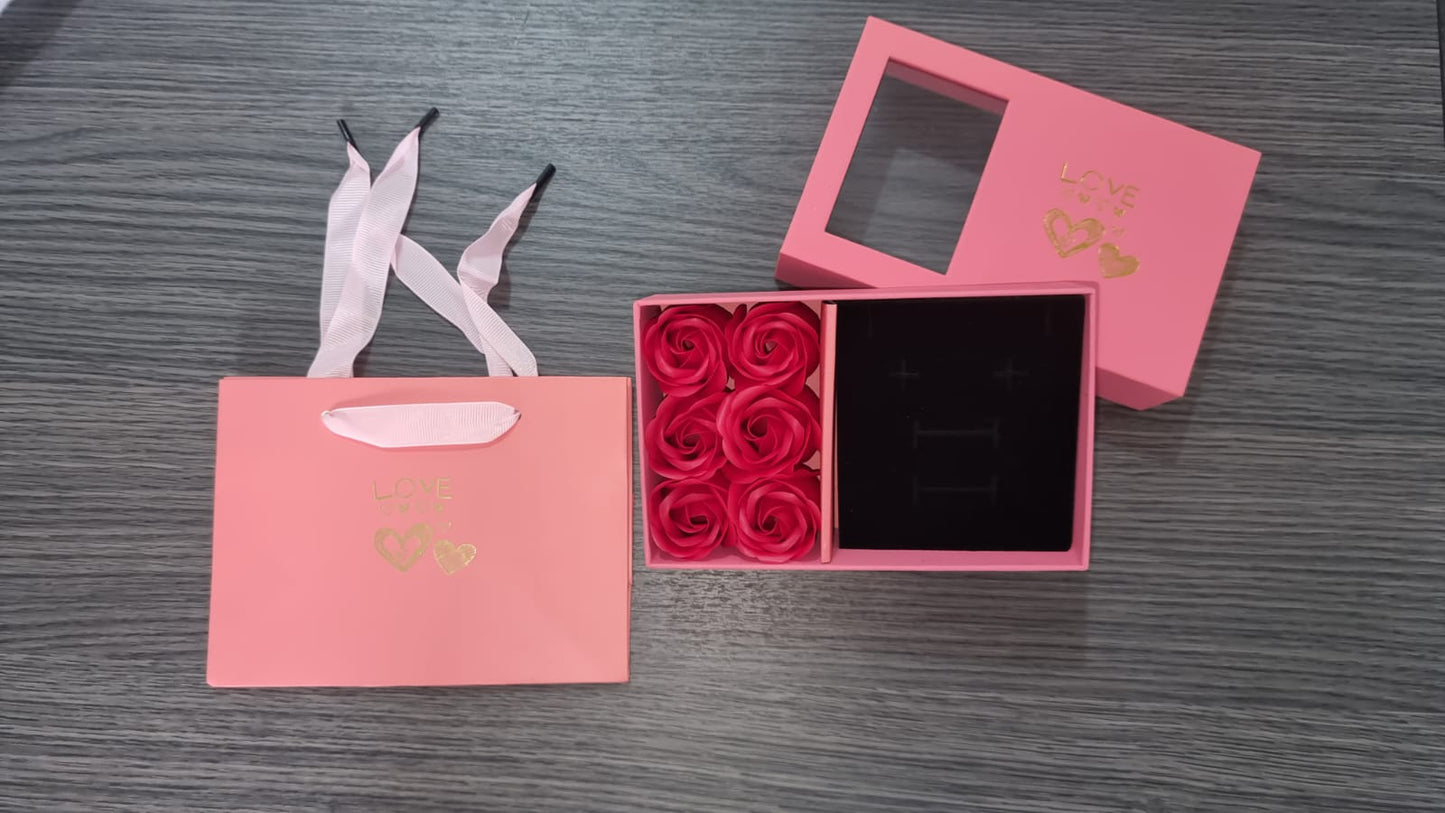 Caja de Lujo Flores Rosas Eternas
