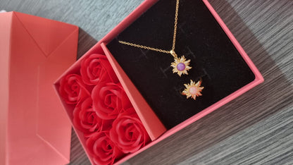 Caja de Lujo Flores Rosas Eternas