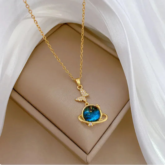 Celestial Charm Astronaut Necklace